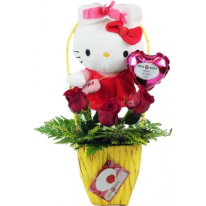 Hello Kitty con Rosas entrega en tu ciudad